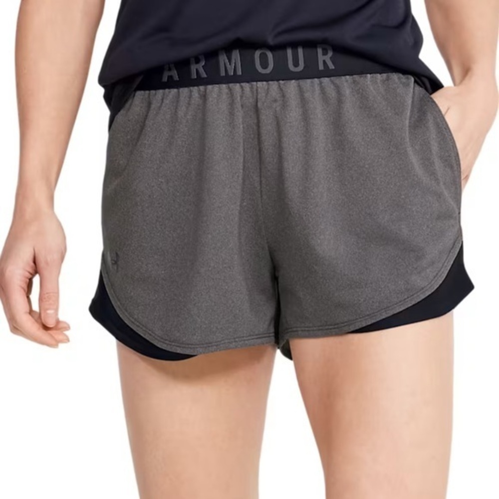 Under Armour Play Up 3.0 EUC Women's Heathered Gray Athletic Shorts 3” inseam